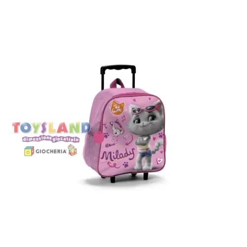 MILADY ZAINO TROLLEY 44 GATTI T00115MC, Milady verrà a scuola con te grazie  a questo pratico zaino | Toysland