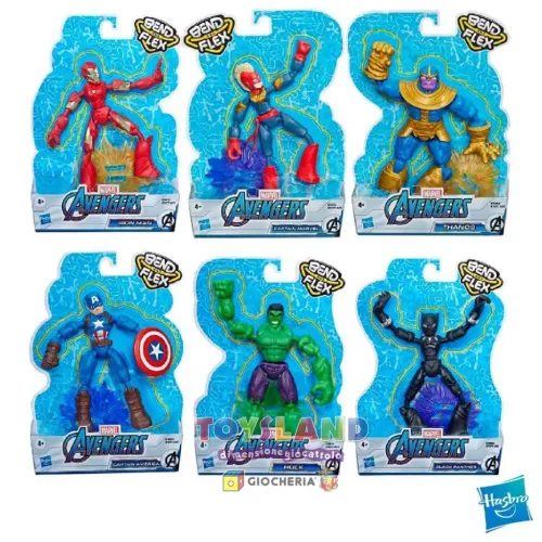 AVENGERS FIGURES ASSORTITE (E73775L0) BEND AND FLEX