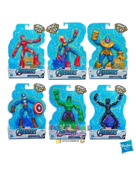 AVENGERS FIGURES ASSORTITE (E73775L0) BEND AND FLEX