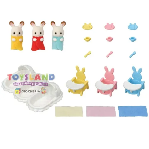 TRIGEMINI CONIGLIO CIOCCOLATO CON ACCESSORI (5532)