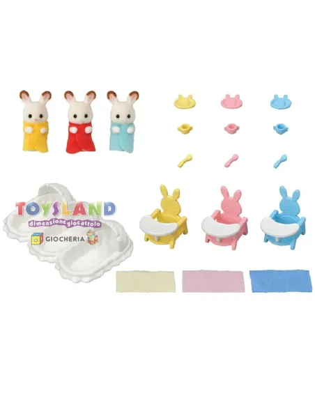 TRIGEMINI CONIGLIO CIOCCOLATO CON ACCESSORI (5532)