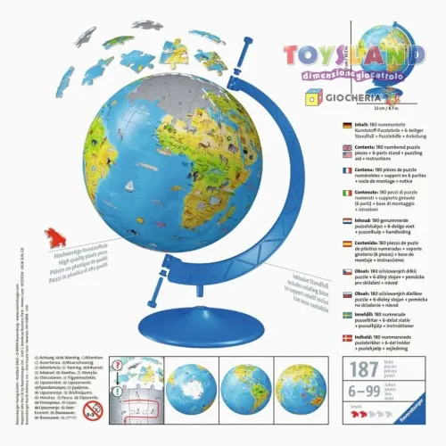 PUZZLE 3D GLOBO 180 PEZZI (12340)