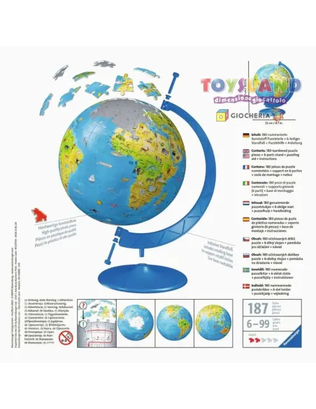 PUZZLE 3D GLOBO 180 PEZZI (12340)