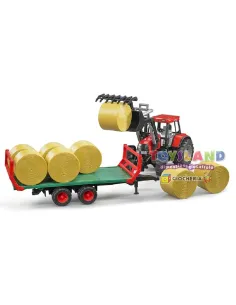 BRUDER Bale transport trailer with 8 round bales parte e... 2