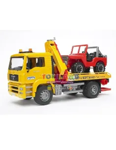 BRUDER MAN TGA Breakdown truck with cross country vehicle 2