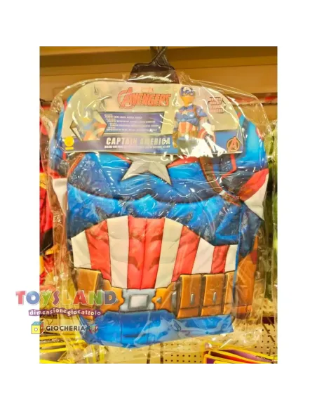 TOP CAPITAN AMERICA DELUXE CON MUSCOLI E ACCESSORI (40224)
