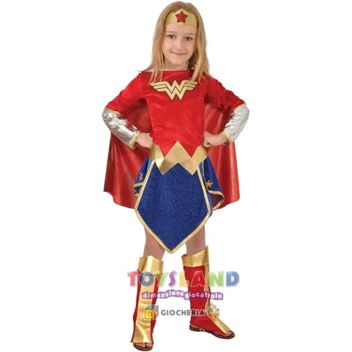 COSTUME WONDER WOMAN 11677.8-10, costume bambina originale DC Comics  (Taglia 8-10 anni) | Toysland