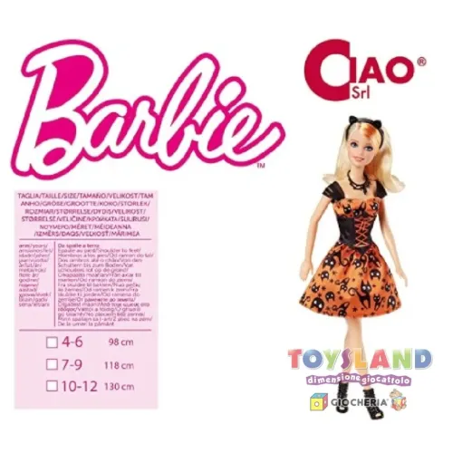 COSTUME BARBIE STREGA DEI GATTI (11658.10-12)