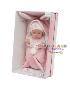 ARIAS BEBE' 33 CM CON COPERTA ROSA (POS200066)