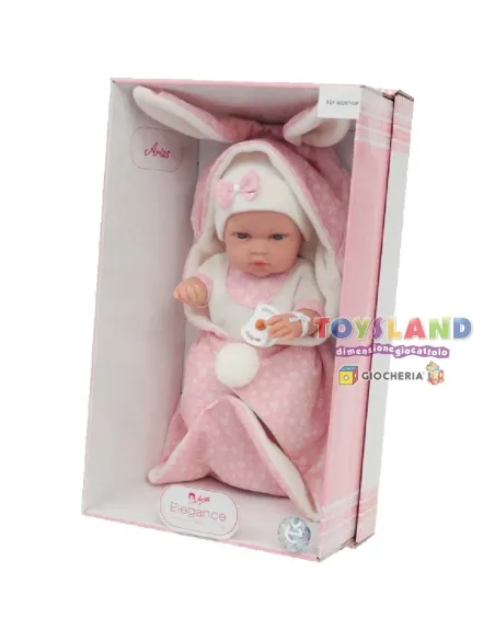 ARIAS BEBE' 33 CM CON COPERTA ROSA (POS200066)