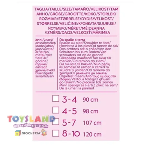 COSTUME BARBIE BALLERINA 8/10 anni (11660.8-10)