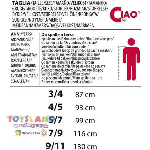 COSTUME BIANCANEVE 7/9 anni (23005.7-9)