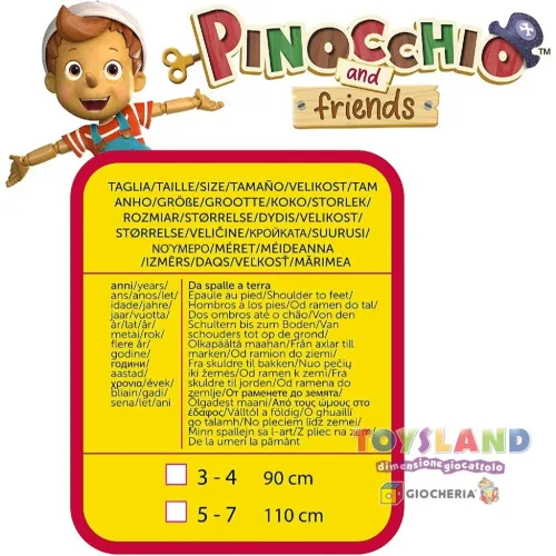 COSTUME PINOCCHIO 5/7 ANNI (14599.5-7)