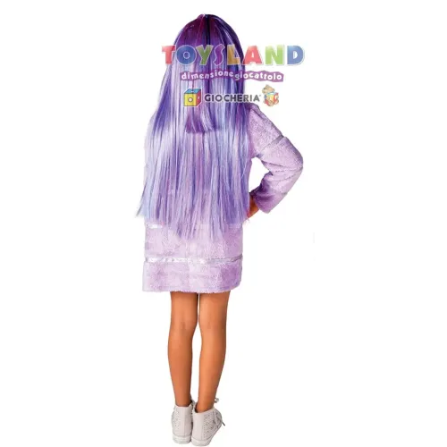 COSTUME RAINBOW VIOLET Con PARRUCCA 4/6 anni (11186.4-6)