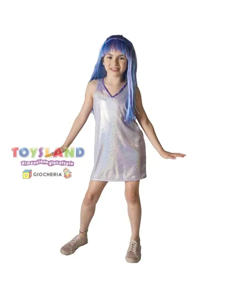 COSTUME RAINBOW VIOLET Con PARRUCCA 4/6 anni (11186.4-6)